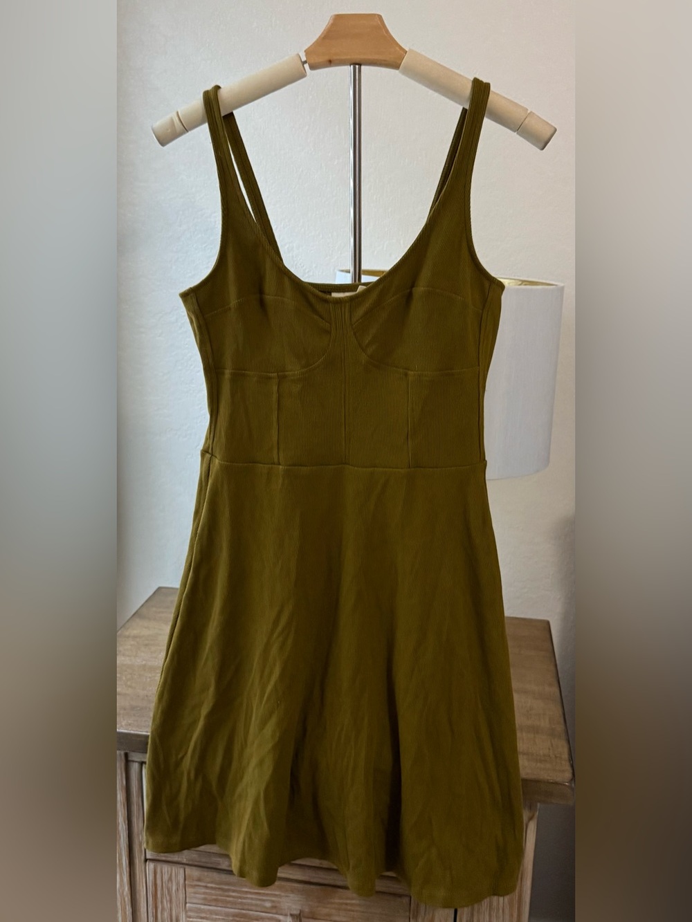 5 for $20 Deal- Universal Thread Olive Ribbed Scoop Neck Mini Dress